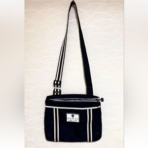 Gucci Black and White Shoulder Bag